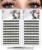 200PCS Anime Lash Clusters with Tweezers, Invisible Band Spiky Clusters Eyelash Extensions, Natural Cluster Lashes, DIY Lash Extension, Clear Ban
