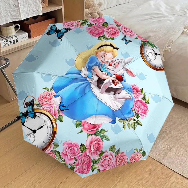 1PC Alice Rabbit Umbrella-8-Rib Reinforced, Automatic Open, Lightweight & Durable, Cute Fashion Accessory for Outdoor-P92