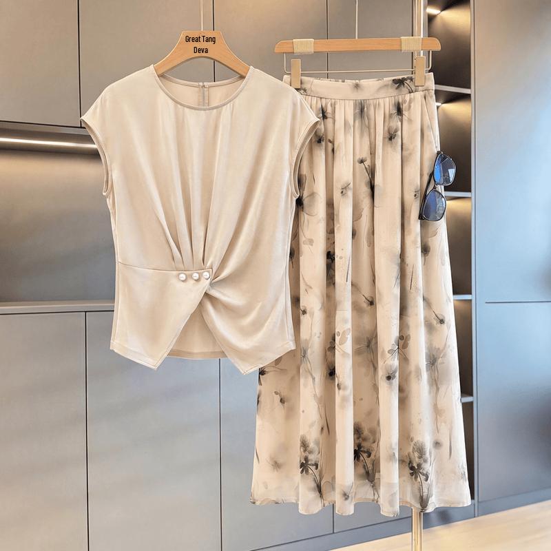 Elegant Mid-Aged Women s Summer Suit XL