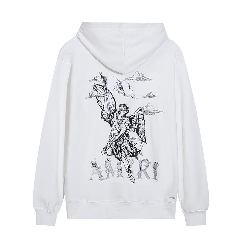 AMIRI Unisex High-Definition Print Casual Hoodie - 2024 Autumn/Winter American Trendy Collection
