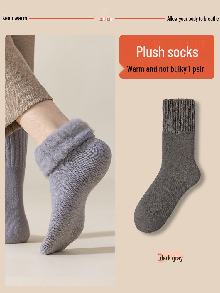 Men's Thick Fleece-Lined Winter Socks - Warm Cotton High Tube, Long Tube Style