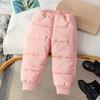 Children Padded Pants Winter Boys Girls Lambwool Thickened Trousers New Kids Bottoming Pants Toddler Velvet Warm Sweatpants