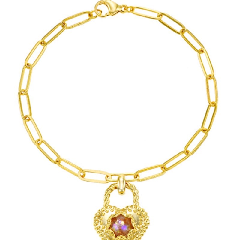 

luvinball Love Lock Snowball Bracelet Champagne