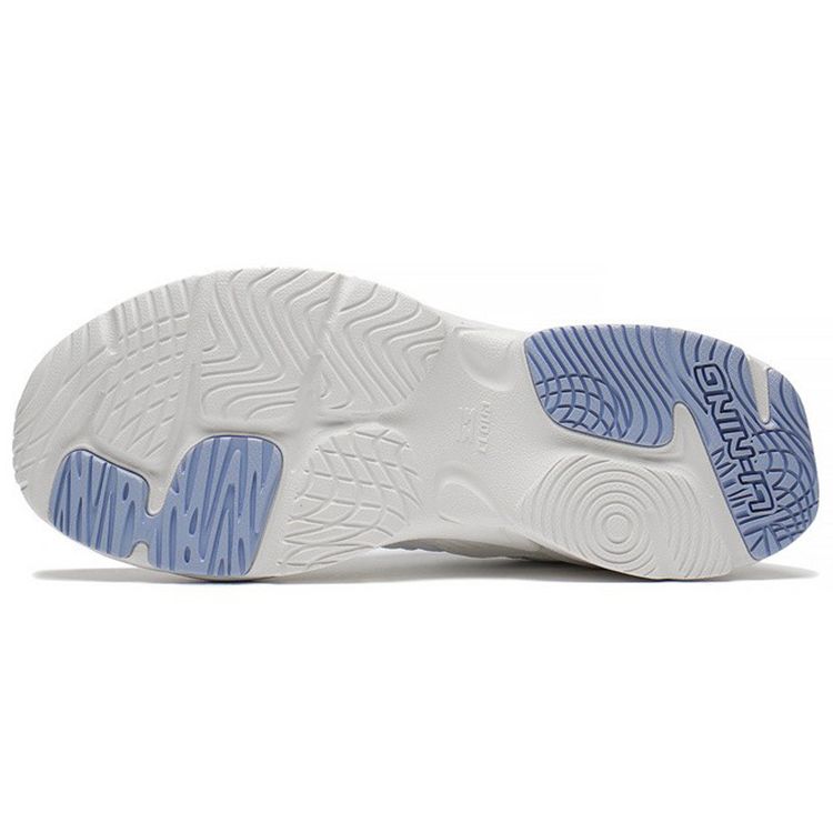 Li Ning Qixing Wear-Resistant Non-Slip Lightweight Low-Top Running Shoes Men Sneakers White Gray ARLS023-2