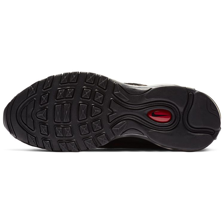 Nike Air Max 97 Prm Retro Sports Mesh Fabric Synthetic Leather Low Top Air Cushion Casual Running Shoes Women Sneaker Black Red DC1709-060