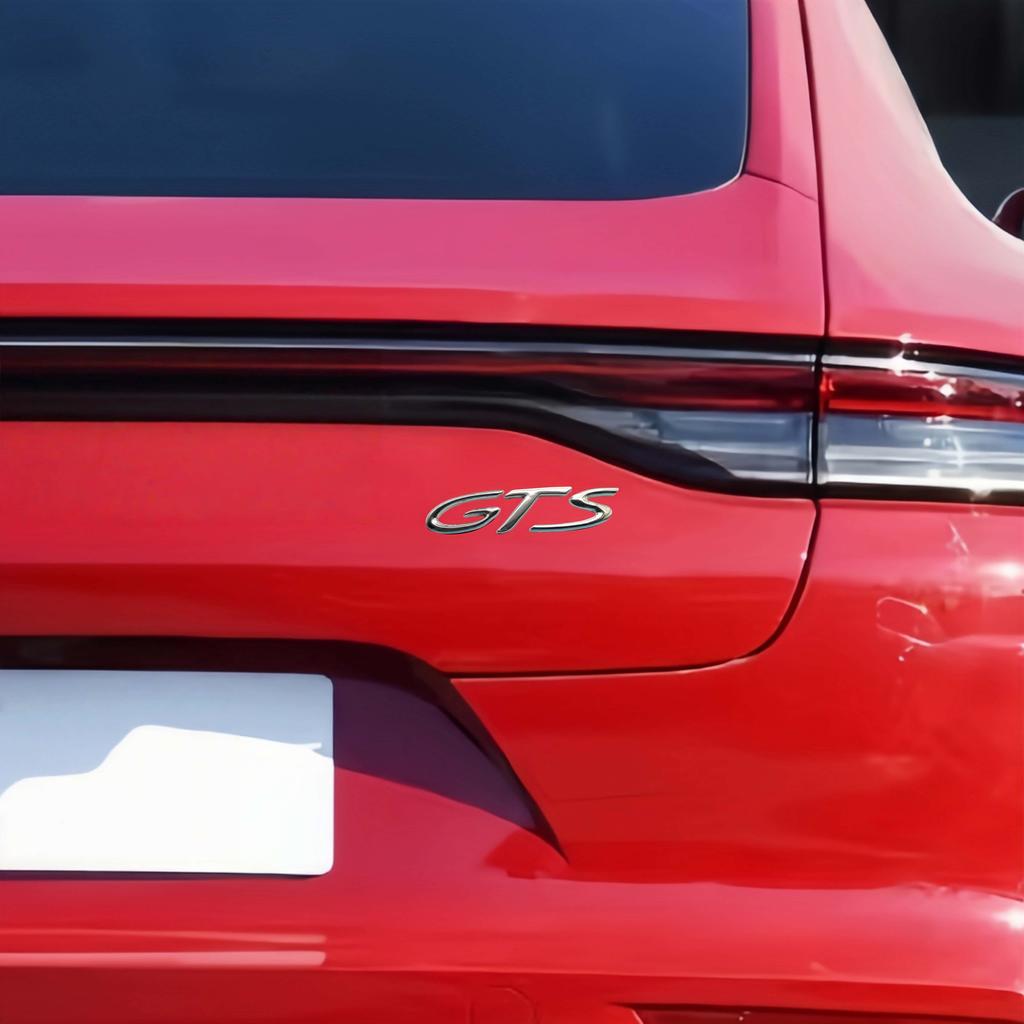 1pc 3D Metal GTS Emblem Decal Side Fender Rear Trunk Badge Sicker for Panamera Taycan Mayenne 911 718