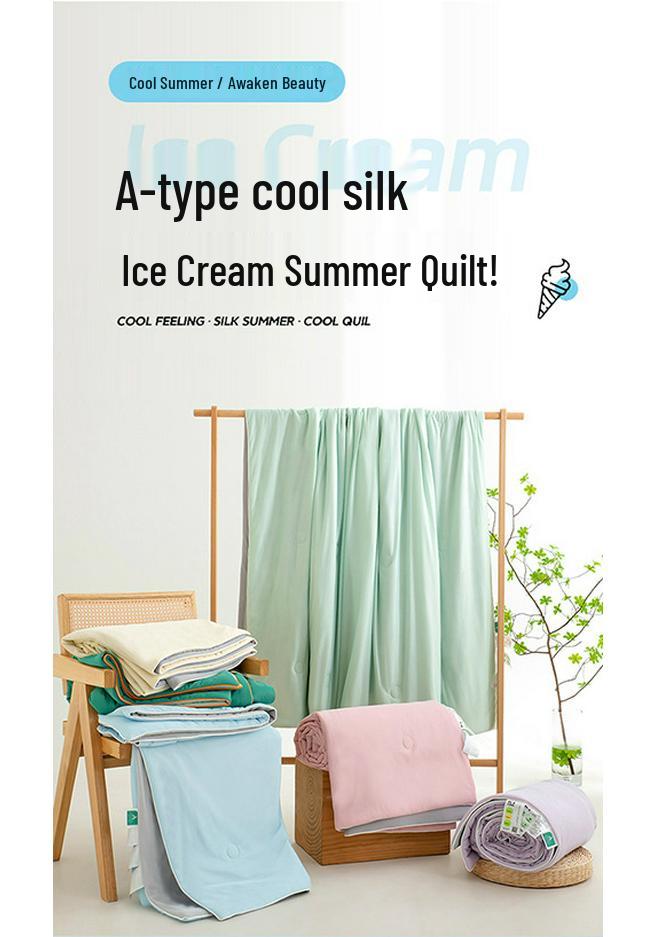 Cool Silk Summer Quilt: Breathable A-Class Thin Quilt for All Ages