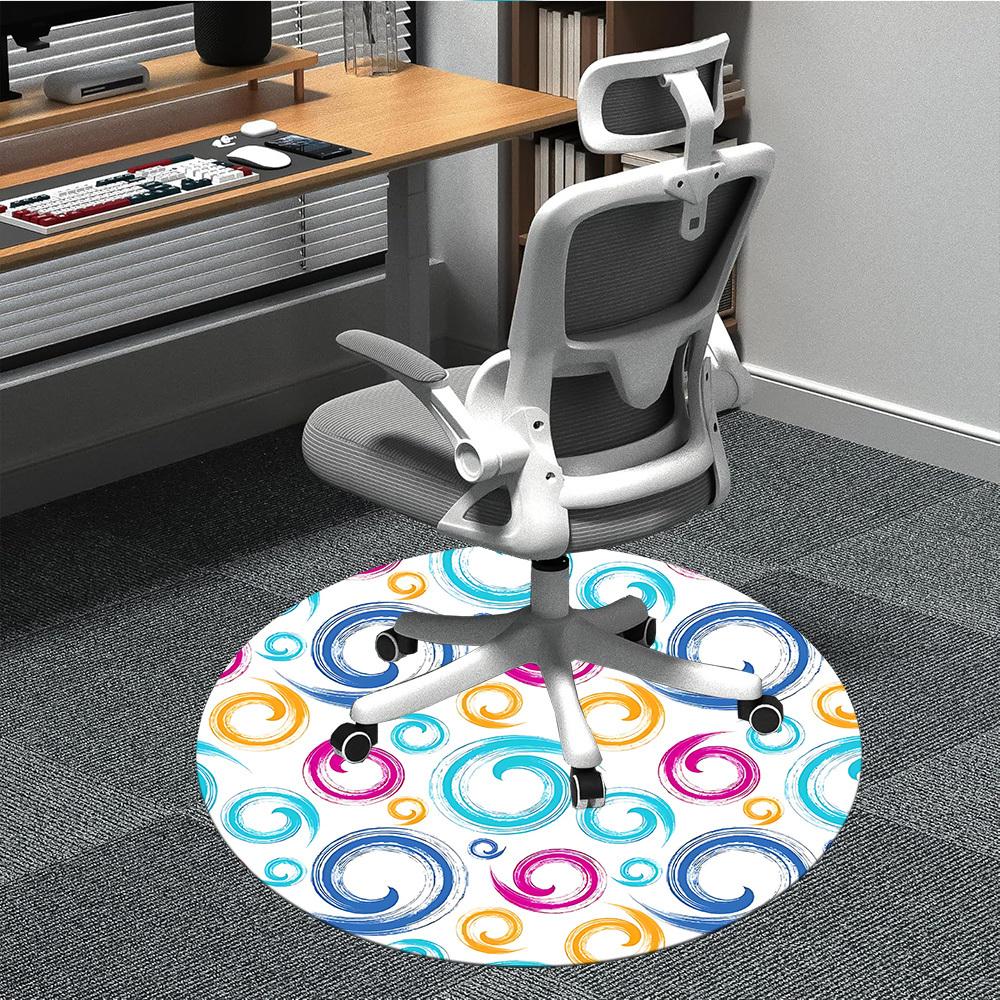

1pc Swirls Chair Carpet for Office, Soft Flannel Throw Mat, Perfect for Office, Holiday Party Decoration Choice yy260320088 80cm by 80cm