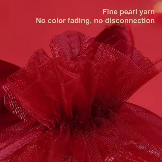 10 Buc Pungă pentru Mărturii de Nuntă Detaliată Ușor de Transportat Muncă Meticuloasă Pungă Cadou cu Șnur Roșu Chinezesc pentru Magazin