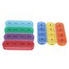 Portable 28 Grid Medicine Storage Box Weekly Colored Tablets Container Organizer for Home Travel