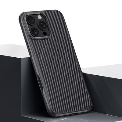 Carbon Fiber Texture TPU Soft Magnetic Case For iPhone 16 Plus 15 Pro Max 14 Pro 13 12 11 for MagSafe Slim Shockproof Hybrid Silicone Phone Cover