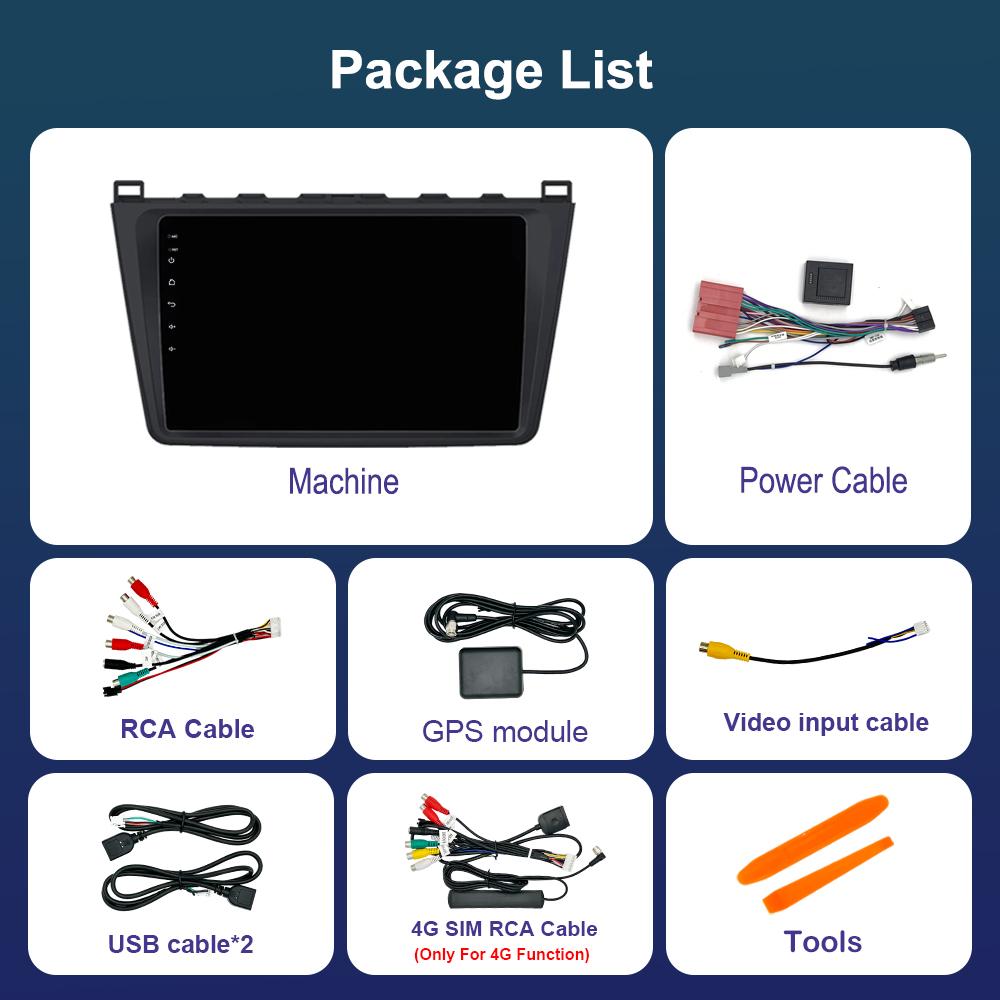 GPS Navigation Android Car Radio Multimedia Video Player for Mazda 6 GH 2007 - 2012 Bluetooth DSP Stereo HD Touch Screen 4G WiFi