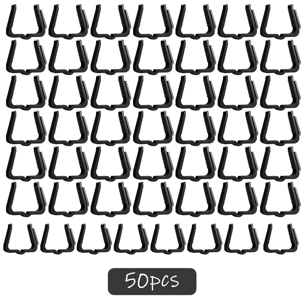 

50/100/200 шт. Клипсы для проводов рождественской гирлянды, уличные крючки для крепления к крыше, держатели для светодиодных кабелей, зажимы для веревки, для украшения фестивальной вечеринки