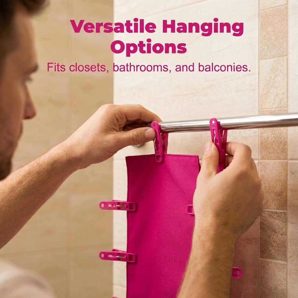 Appendiabiti da Viaggio Pieghevoli Leggeri Portatili per Bucato Appesi Con 6 Clip per Crociera e Hotel Costumi da Bagno Biancheria Intima Calzini