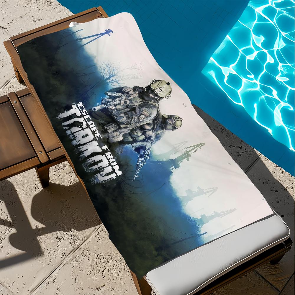 E-escape from game T-tarkov Towel Gift For Travel Gym Sauna Travel Spa Shower Camping Quick Dry Sports Beach Towels Soft Pool