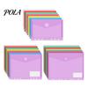 Project Document Organizer Plastic File Folder with Label Pocket, Hook And Loop Closure Clear Long-term Storage Bag Poly Envelope Folder, A4/A5/A6
