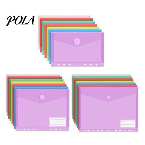 Project Document Organizer Plastic File Folder with Label Pocket, Hook And Loop Closure Clear Long-term Storage Bag Poly Envelope Folder, A4/A5/A6