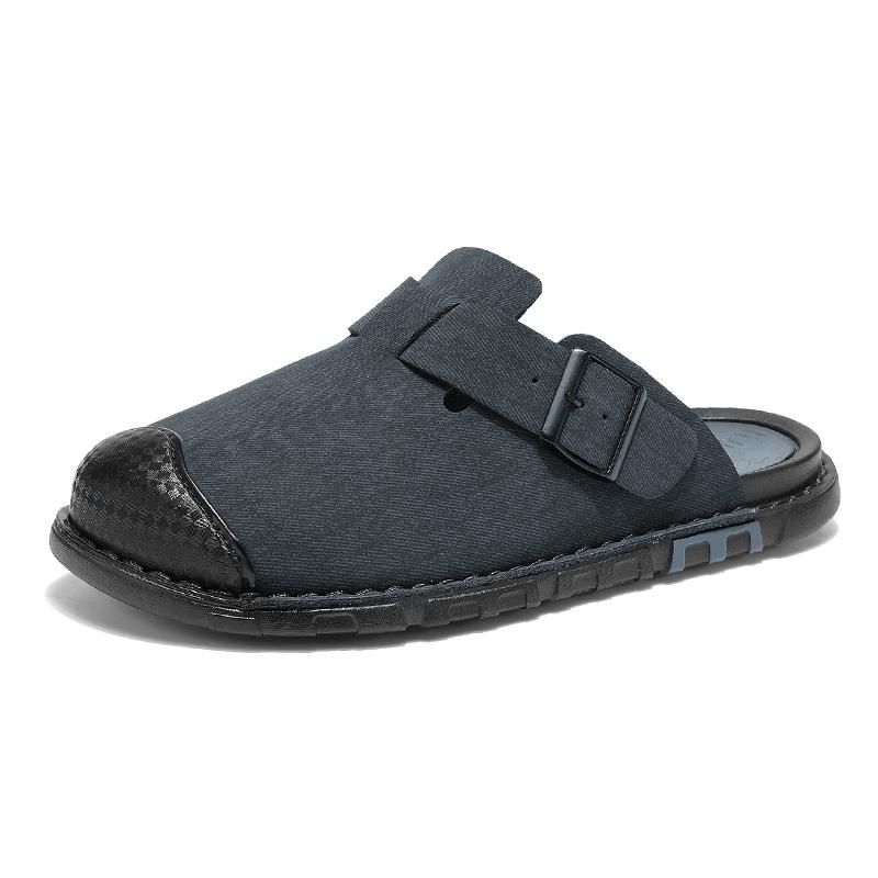 Men Summer Slippers Two Way Beach Sandals Lightweight Thick Sole Casual Outdoor Anti Slip Walking Footwear 1011-YY summer travel 38