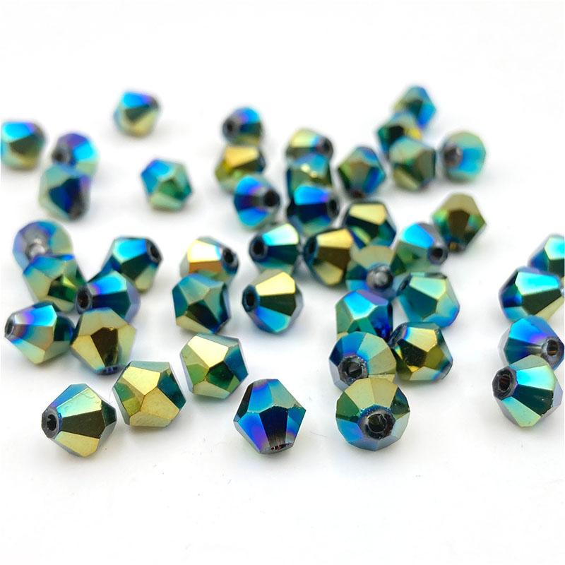 Faceted Austria 3 4 6mm Bicone Crystal Beads Spacer Glass Beads for Bracelet Necklace DIY Jewelry Making