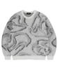 MAHAGRID Destroyed Eclipse Flauschiger Strickpullover Grau(Mg2Efmk601A)