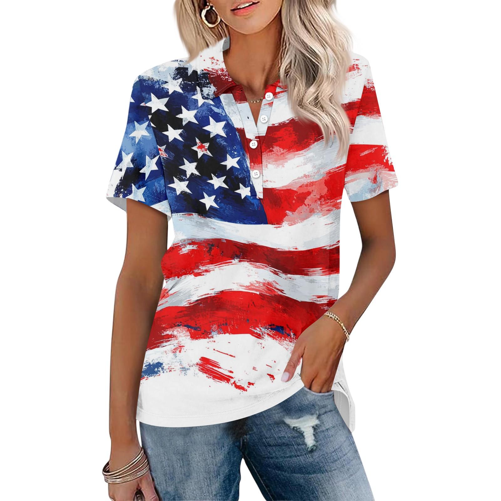 

Женская мода с коротким рукавом и принтом на пуговицах M белый