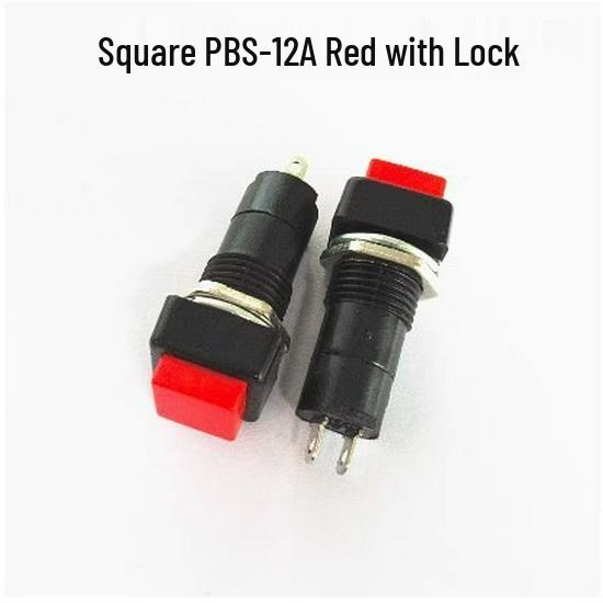 PBS-12A/B Square Self-Locking Reset Button, 12MM