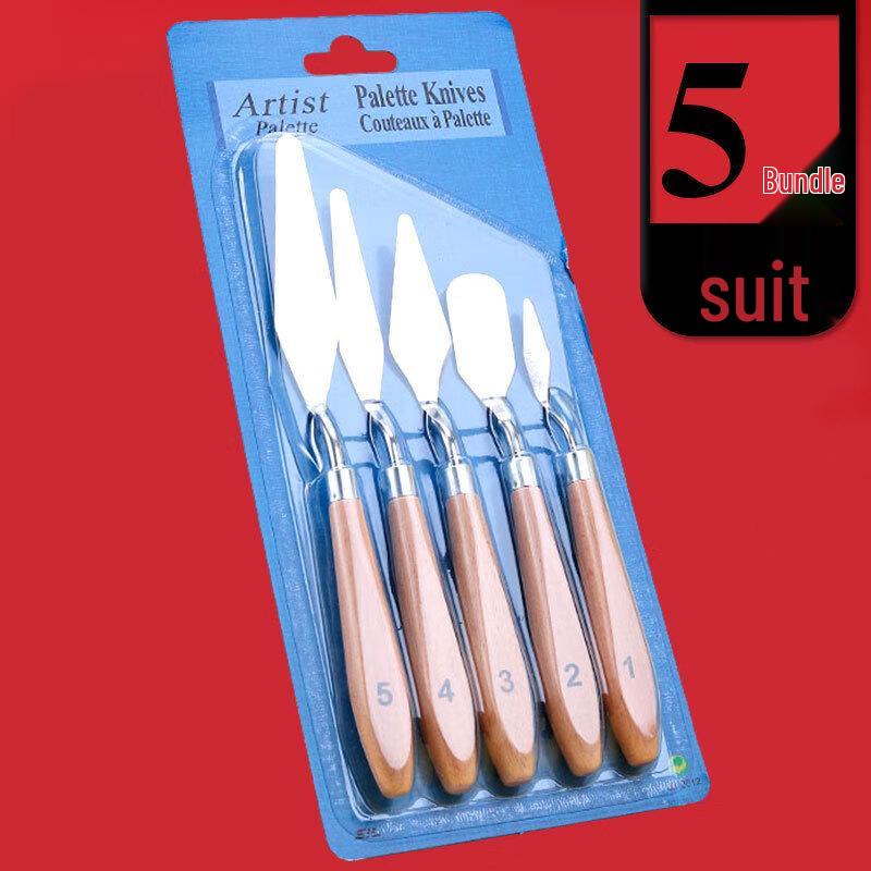 Zhaoran Beech Handle Cake Spatula & Scraper 5-Piece Set