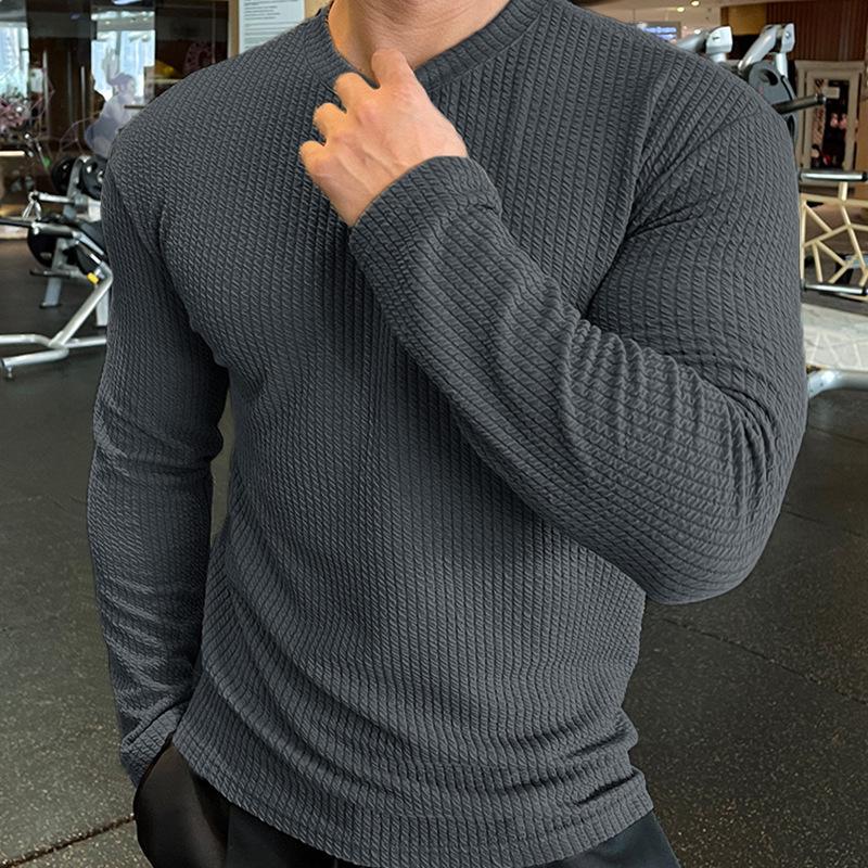 Men's European American Fashion Knit Sweater - Autumn/Winter Long Sleeve Top, Thick Knitwear for Youth