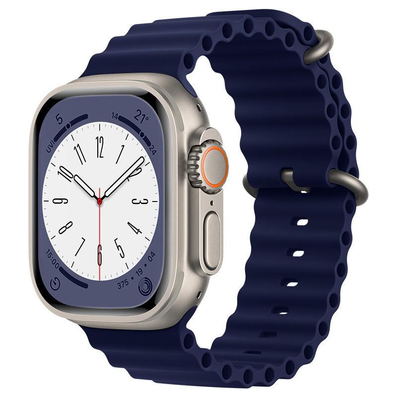 Compatibile con Cinturino in Silicone Apple Watch Serie 10, Cinturino Oceanico con Doppia Fibbia per Serie 9 e Modello Sportivo Ultra 11 Serie 2.