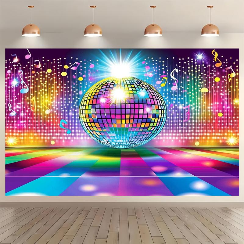 1 retro disco ball background hip-hop party banner suitable for birthdays weddings photos videos live events