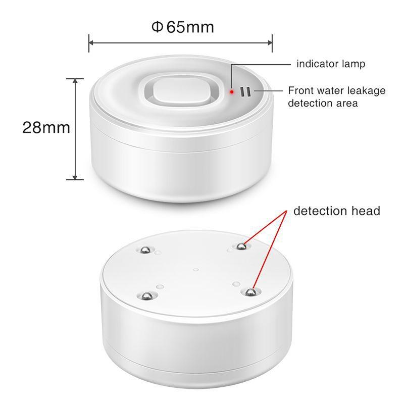 Tuya Smart WIFI Water Leak Detector 100dB High-Volume Alarm Real-Time APP Alerts Easy Setup for Home Safety With Alexa