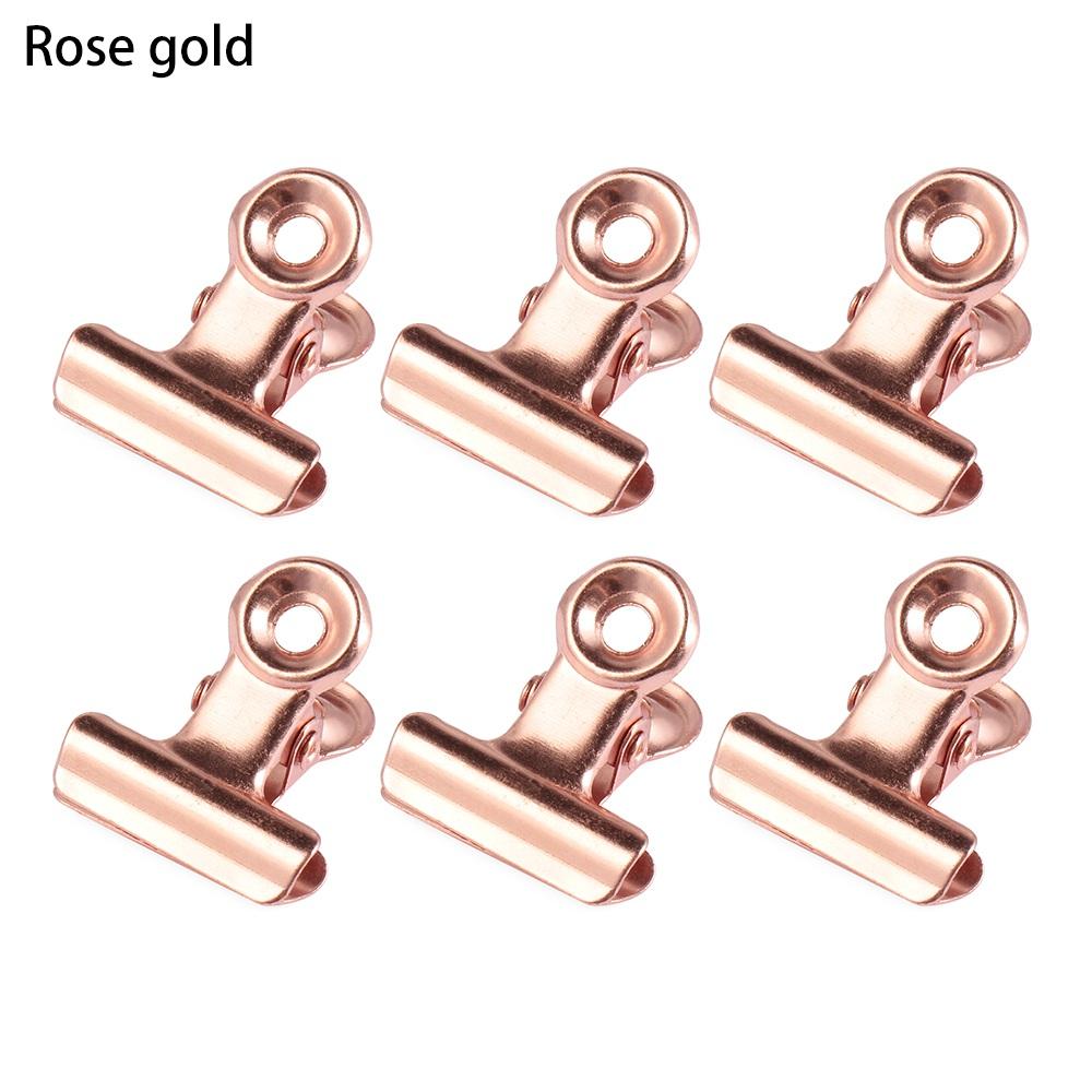 6Pcs Metal Kitchen Food Sealing Bag Clips Letter Paper Photo File Clamps School Office Calendar Binder Clip Household Accessorie