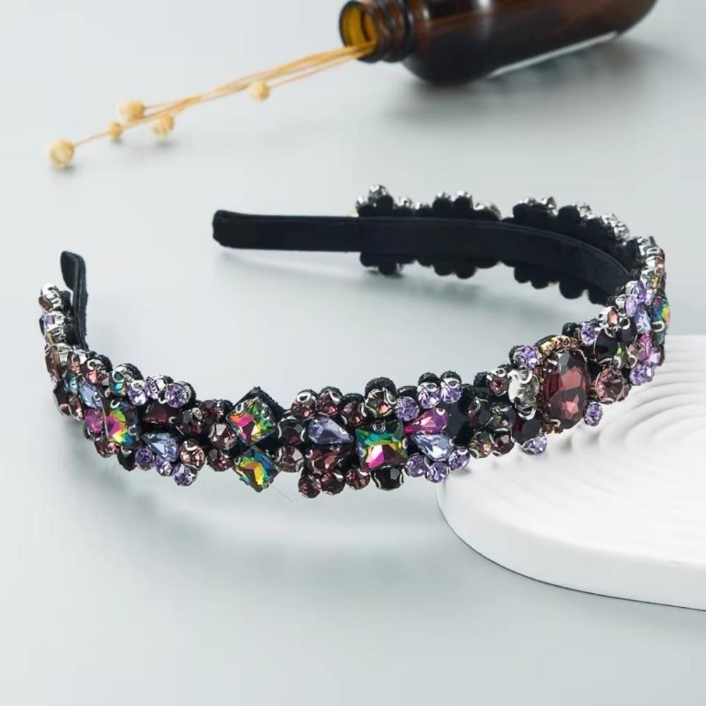 Rhinestone Full Diamond Headband Women Hair Ties Fashion Baroque Hairbands Hair Accessory