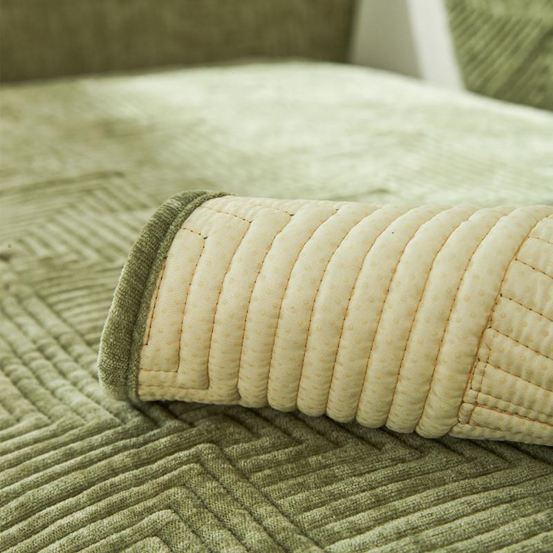 New Four Seasons Universal Sofa Cover Chenille Embroidery Couch Cover Solid Color Couch Protector Mat for Living Room Pillowcase