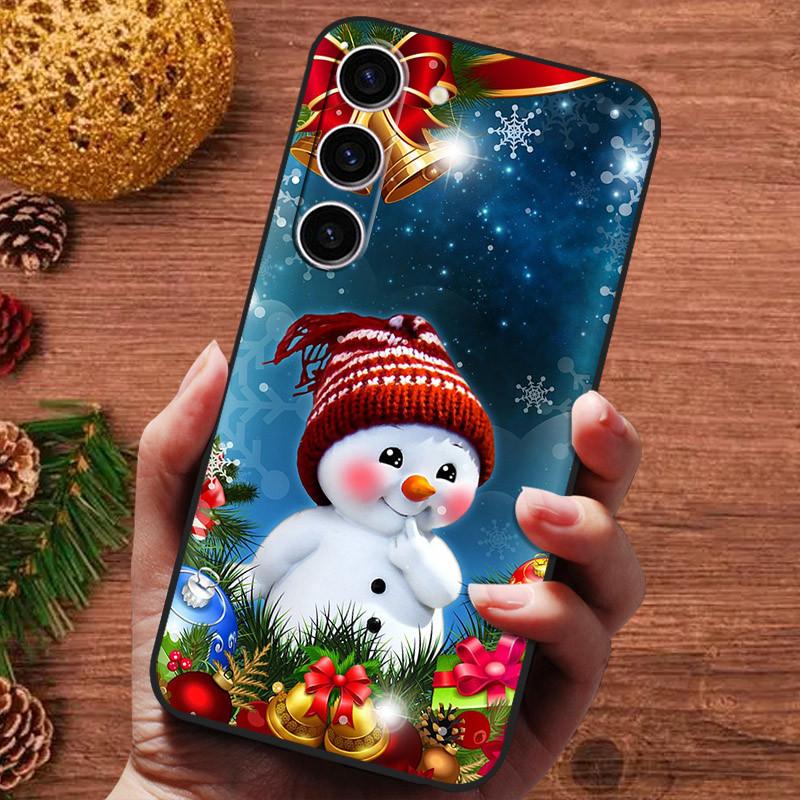 Vánoční malovaný kryt pro Samsung Galaxy S25 Ultra S25Plus Pouzdro Silikonové Měkké Fundas Pro Samsung S25 Plus Kryt telefonu s 25