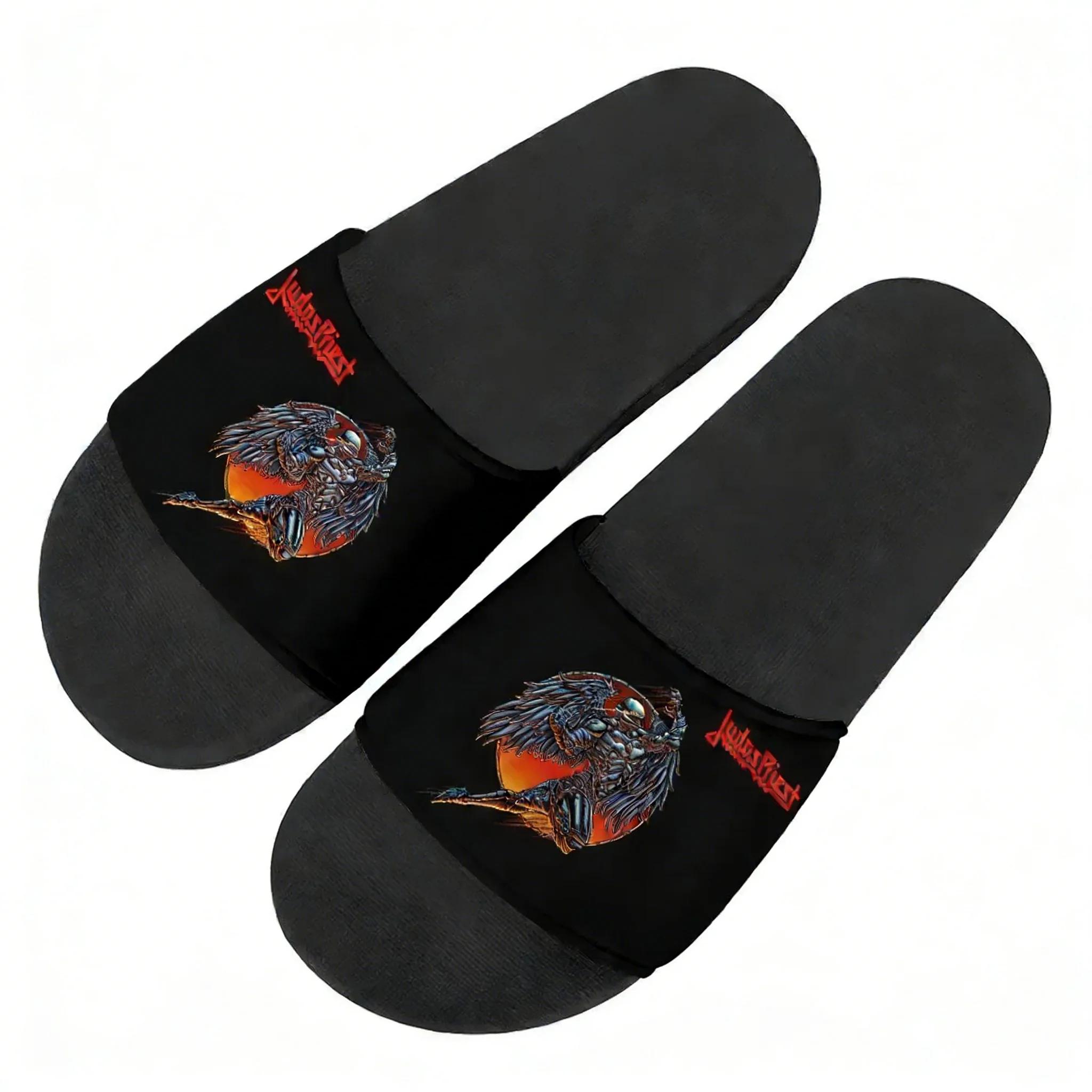 

Judas Priest Flip Flops Home Slippers Mens Womens Teenager Family Slippers Bathroom Pool Casual Sandals Custom Made Water Shoesc 31