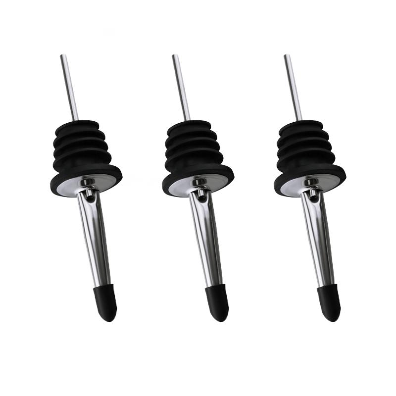 1/3/5pcs Stainless Steel Wine Pour Wine Bar Cocktail Shaker Fancy Shaker Mouth Wine Bottle Stopper Drain Bottle Stopper
