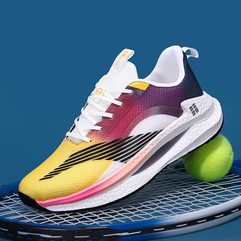 Professional Sports Tennis Shoes for Women, Ultra-light and Shock-absorbing Student Marathon Running Shoes for Men