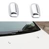 For Ford Fiesta MK7 2009 - 2016 Front Window Water Spray Nozzle Cover 2Pcs Washer Nozzle Cap Sticker Accessories