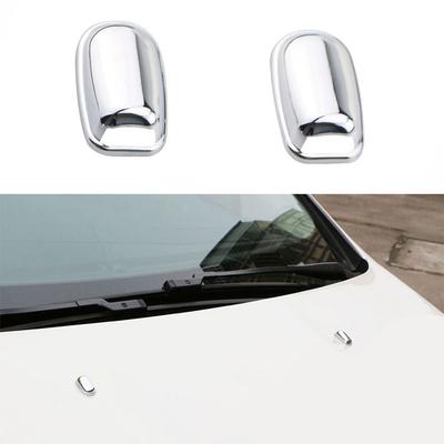For Ford Fiesta MK7 2009 - 2016 Front Window Water Spray Nozzle Cover 2Pcs Washer Nozzle Cap Sticker Accessories