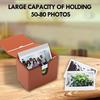 [Hiyqin] Photo Storage Box for Instax Wide/Polaroid Now+/I-Type/OneStep2 Instant Film, 3.5x4.3 inch, Fujifilm Instax Wide 400/300 Image