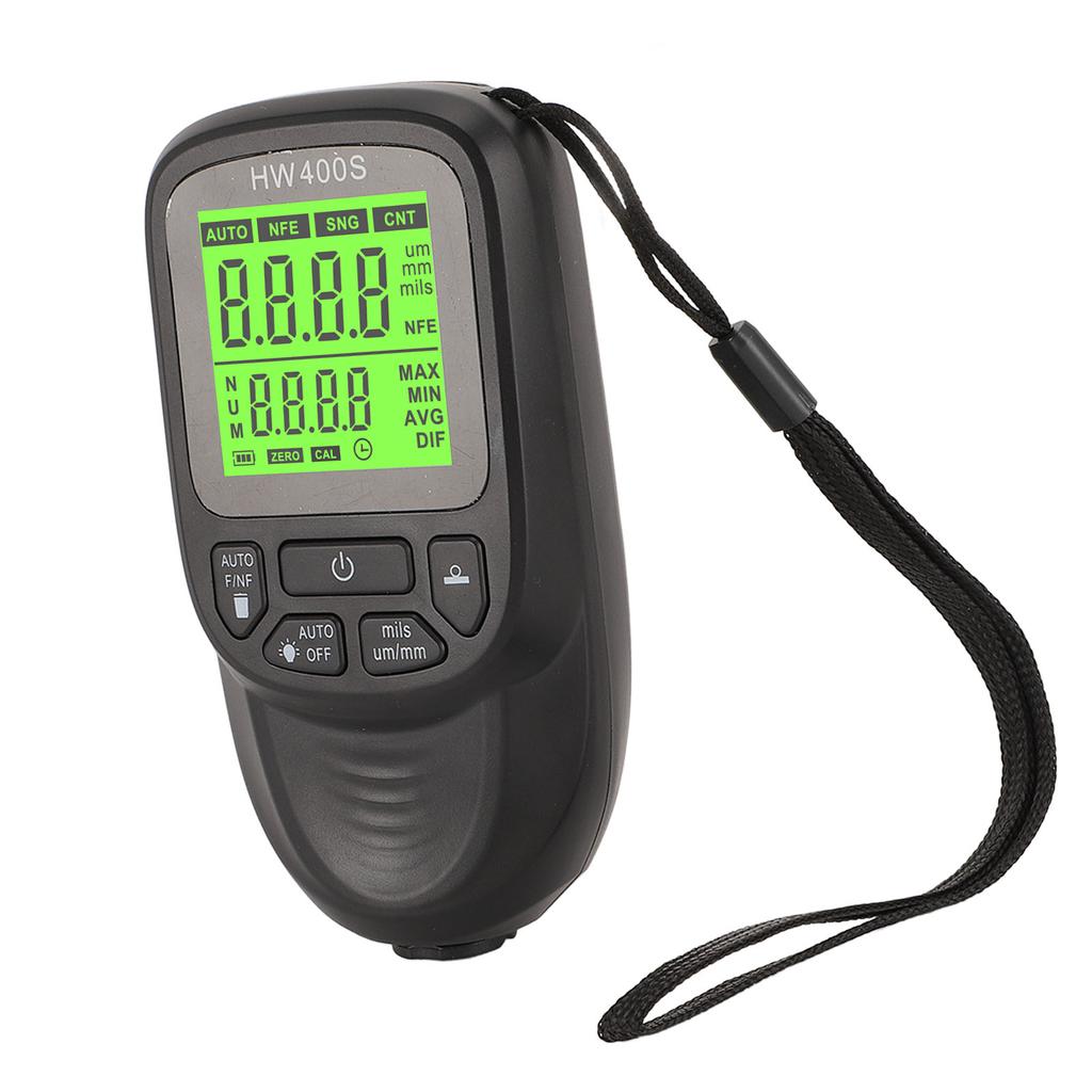 Professional Coating Thickness Gauge High Accuracy 3 Units Paint Mil Thickness Meter Gauge Black