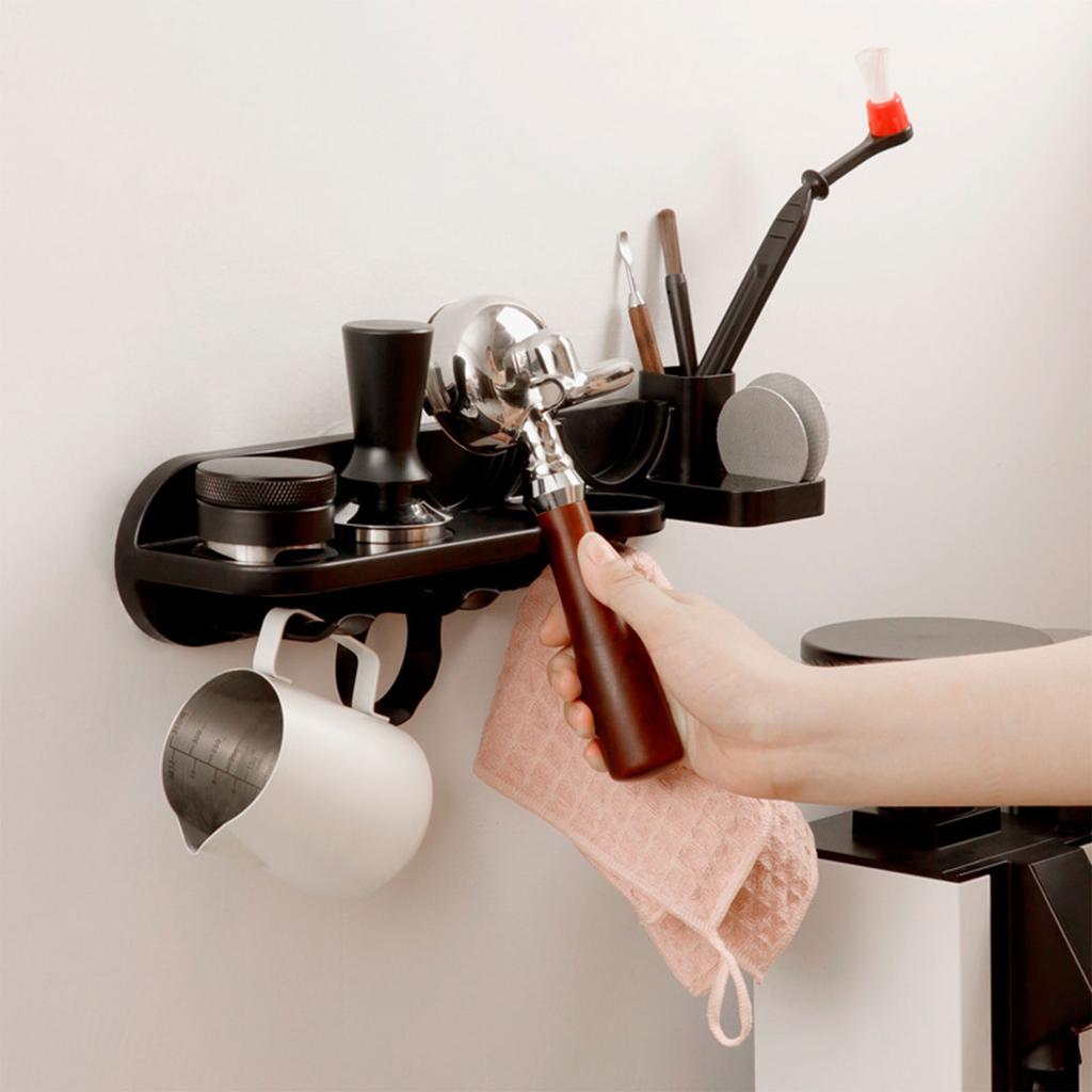 Coffee Utensil Storage Rack Wall Mount Stand for Coffee Tamper and Espresso Portafilter Powerful Storage 51/54/58mm