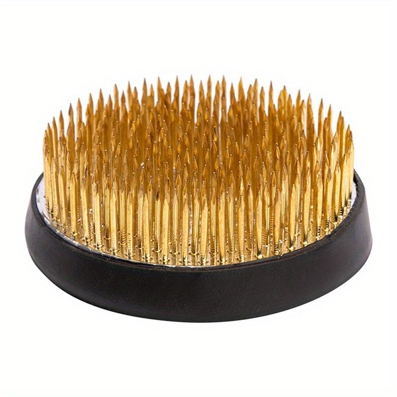 

[1 шт. Медный держатель для икебаны] 1 шт. Медная круглая икебана, Держатель для цветочной композиции и Инструмент для фиксации цветов для живых и искусственных цветов 1pc