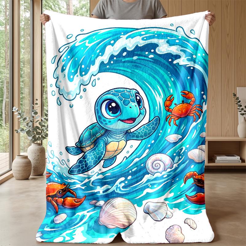 Ocean Friends Adventure 5 Theme blanket Lightweight Warm Flannel Blanket Decorative Throw Blanket for Home Decoration