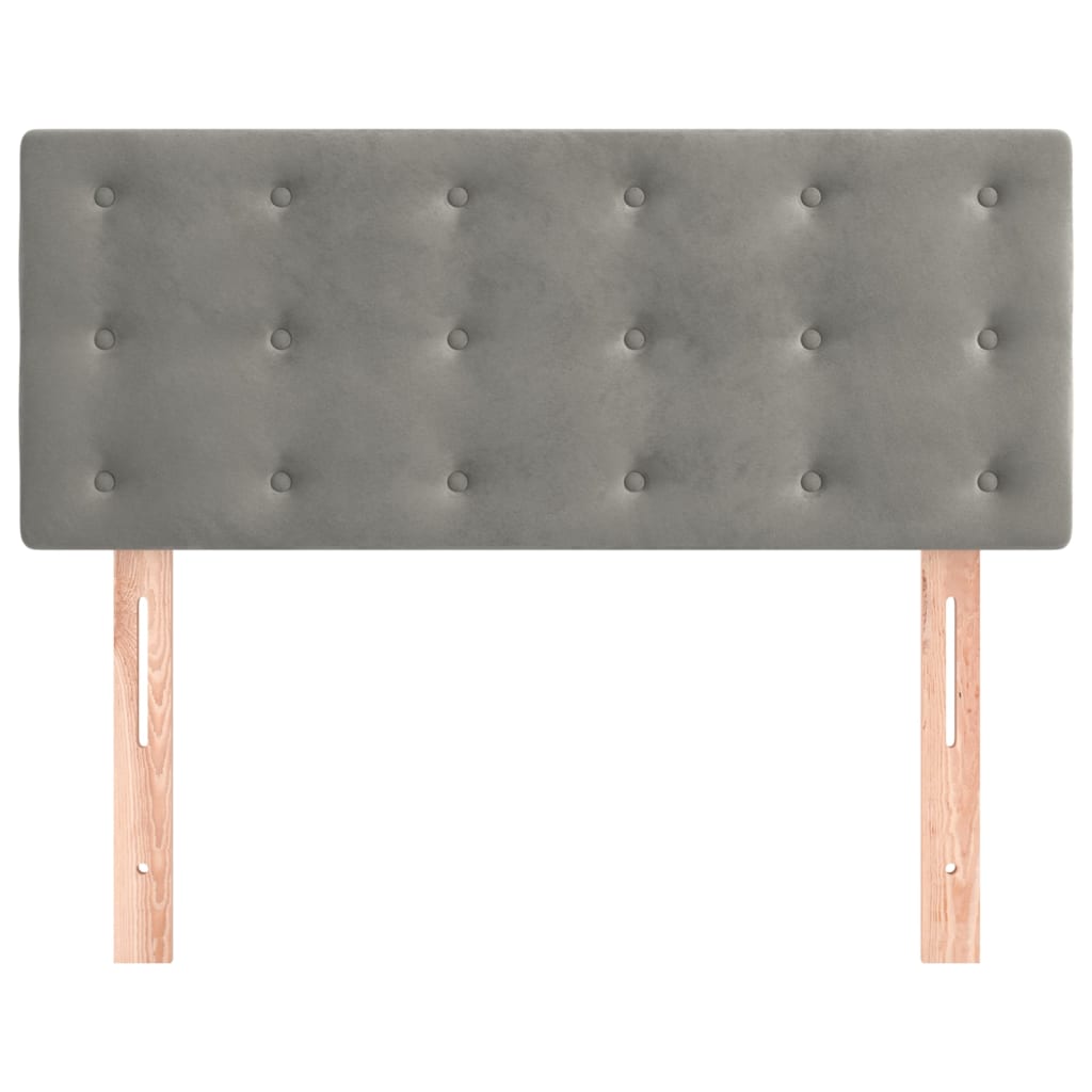 Vidaxl Bed Headboard, Light Gray, 80X5X78/88 Cm, Velvet