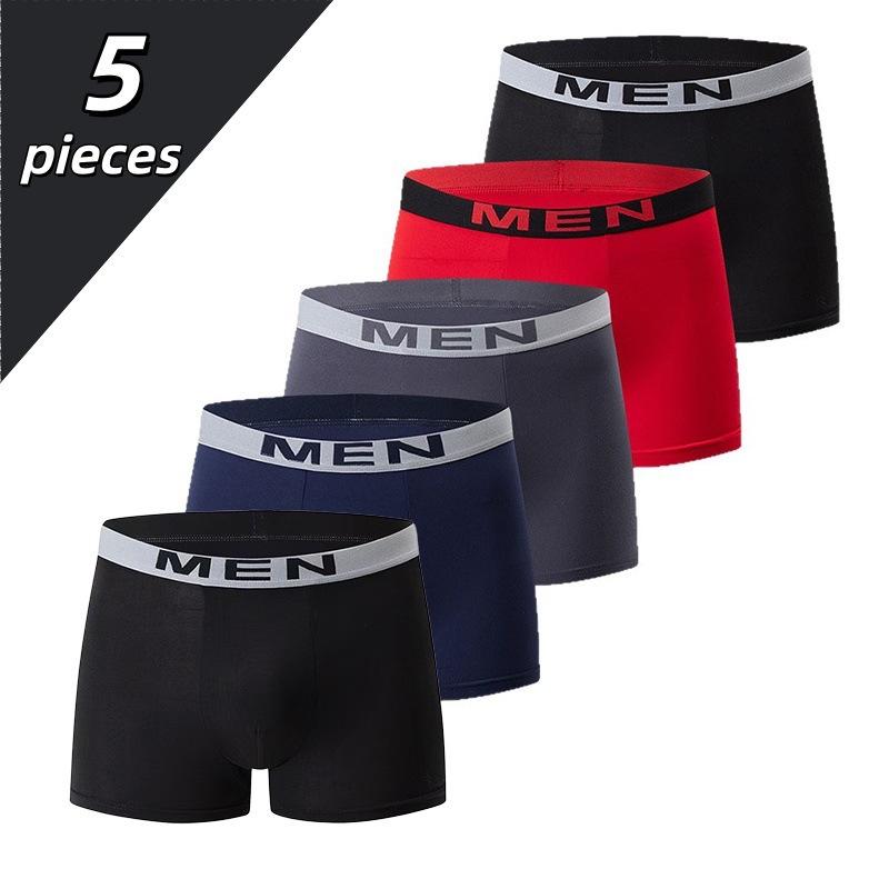 Men's 10-pack Solid Color Boxer Briefs - Casual, Stylish Elastic Waist Underwear