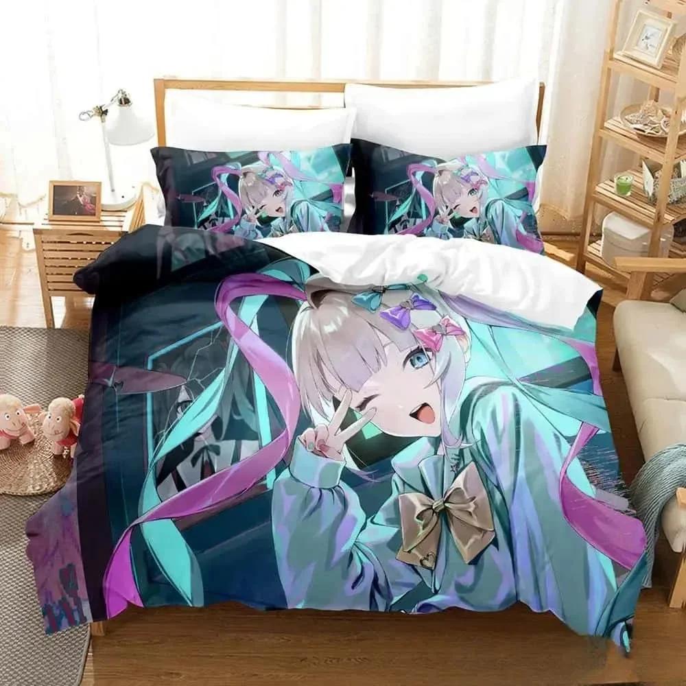 3D Anime Needy Streamer Overload Bedding Set Printed With Pillowcase Bed Duvet Cover Soft Single Double Queen Super King Size