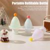 3Pcs 60/90ML Travel Silicone Bottle Leak Proof Facial Cream Lotion Storage Bottle Foldable Refillable Empty Toiletries Container