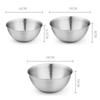 TXCAOT Set Deep Stainless Steel Bowl Deep Bowl Stainless Steel Bowl Salad Bowl Cake Ball with Scale 16cm 19cm 24cm 3-piece 18-8